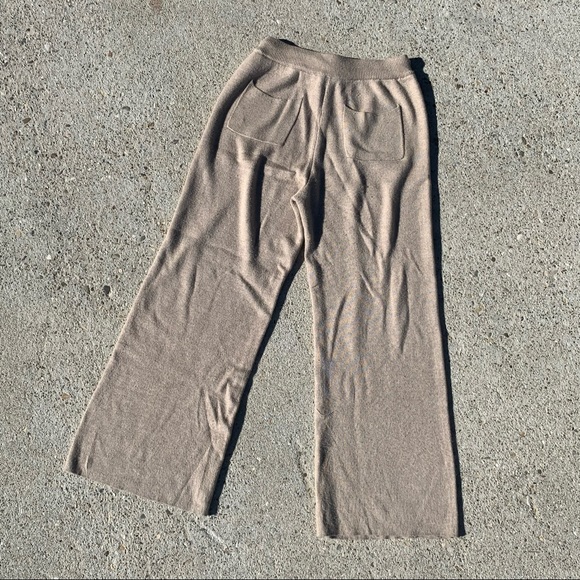 Genuine People Khaki Cashmere Drawstring Pants - Picture 4 of 16